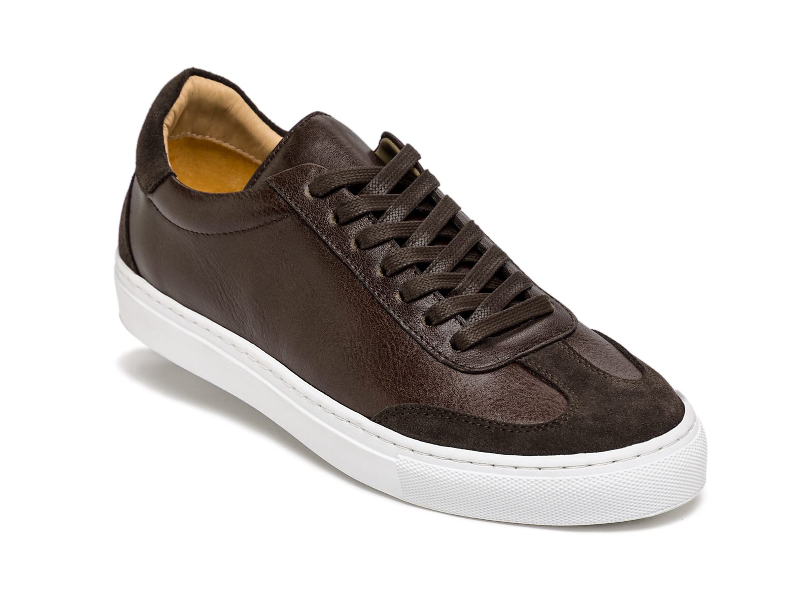 Sneaker braun Wildleder Glattleder